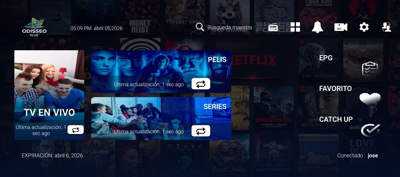 App en celular horizontal